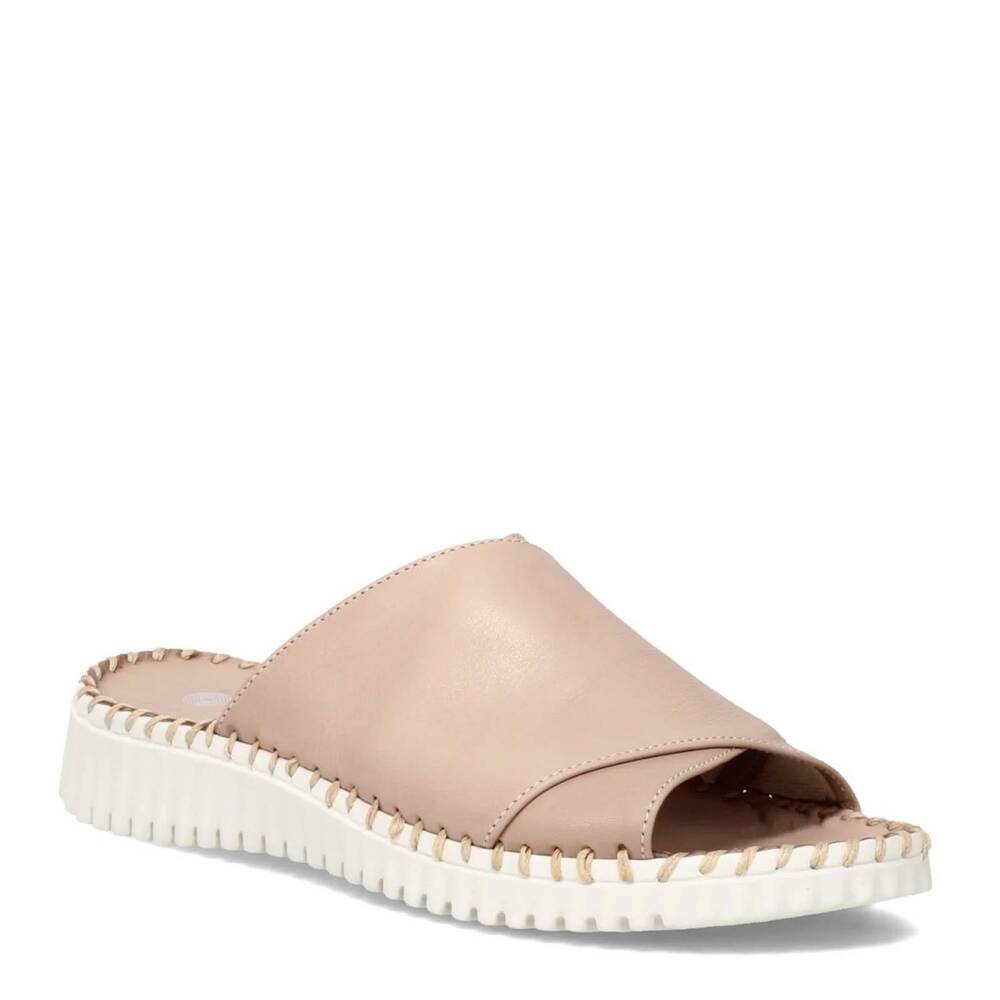 NEW ERIC MICHAEL women's gloria comfort slide in taupe